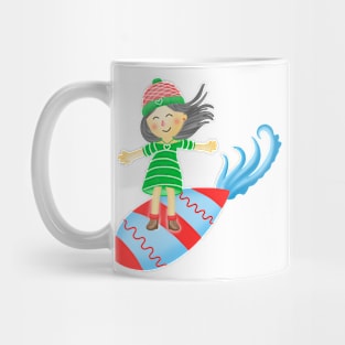 Surfboard girl. Mug